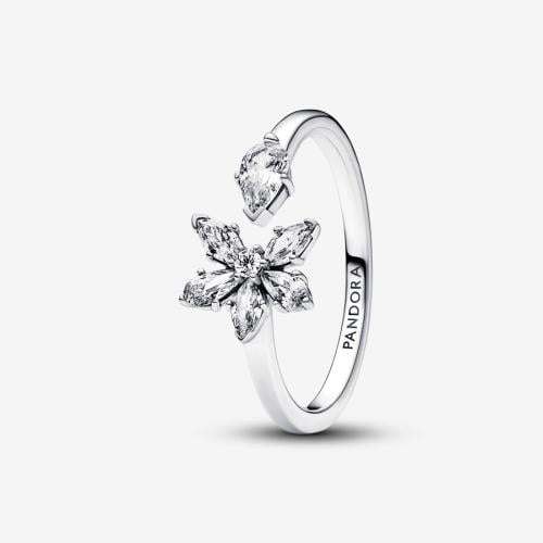 Open ring decorated with shiny plants