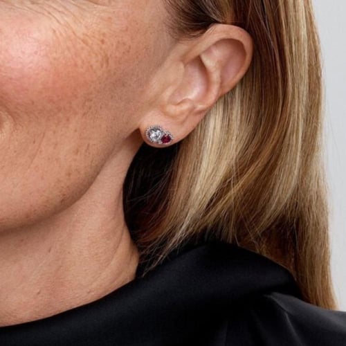 Halo Hearts Stud Earrings