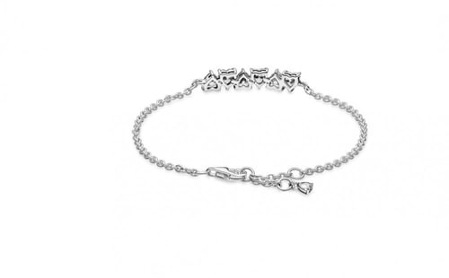 Sparkling Endless Hearts Chain Bracelet