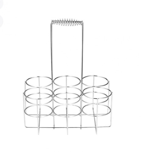 حامل اكواب ذهبي - فضي