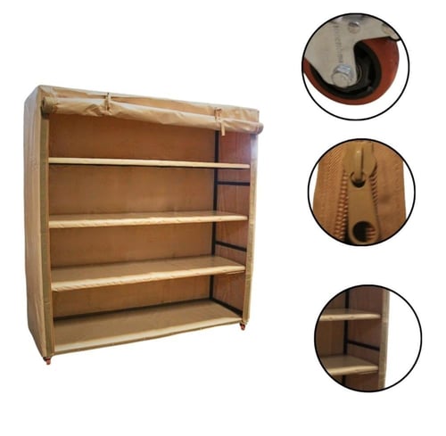 دولاب التخزين "العزبة" كوري "4" رفوف قماش PVC