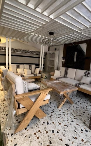 جلسة طقم خارجية خشابي