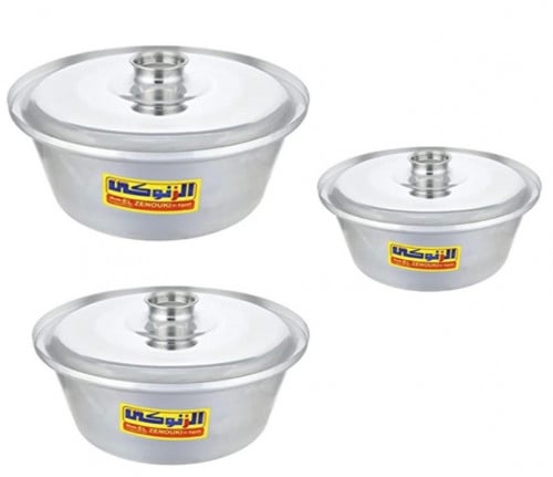 حلة الزنوكي طقم 3 حبات كبار "38-40-42"