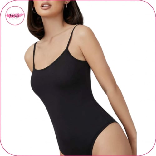 بودي سوت بدون اكمام سادة اسود