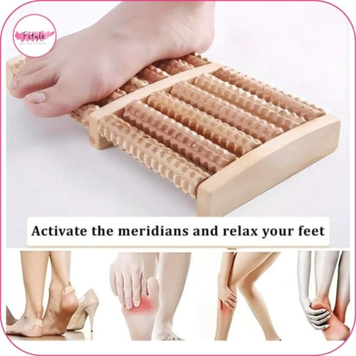 أداة التدليك من الخشب الطبيعي للعناية بالقدم