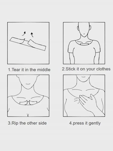 لاصق تضيق الملابس الخفي مجموعة 36 قطعة