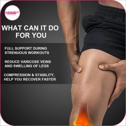 مشد دعم الركبة بتحكم عالي قطعة واحدة اسود