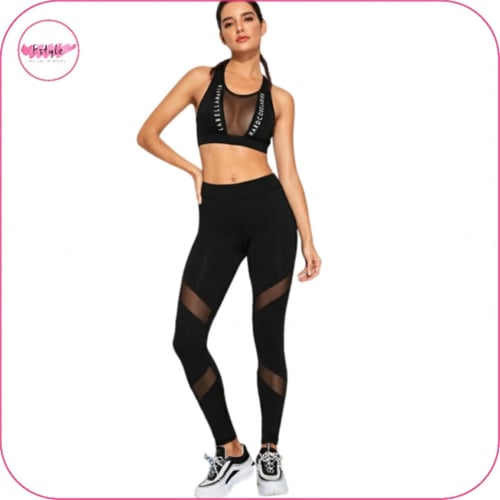 ليقنز بشبك متعاكس اللون اسود