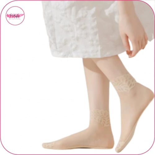 جوارب شفاف دانتيل