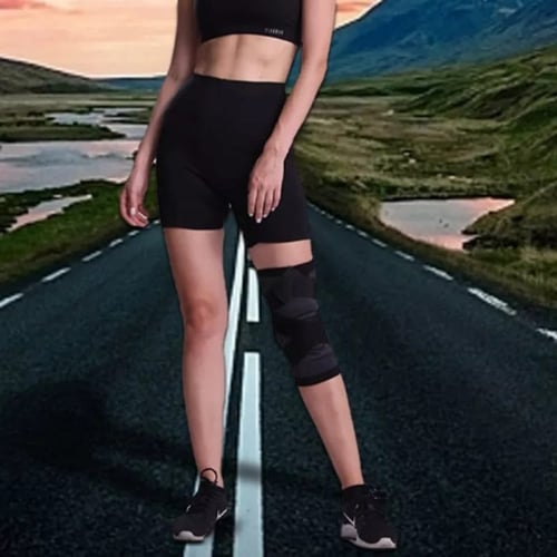 مشد دعم الركبة بتحكم قوي قطعة واحدة