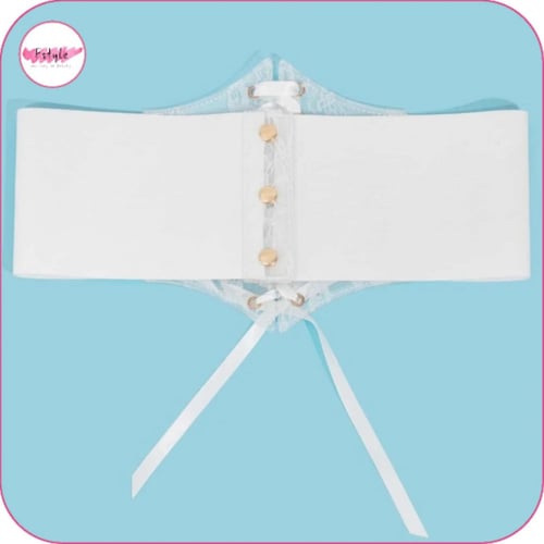 حزام خصر مزخرف بتصميم الأزهار و رباط امامي