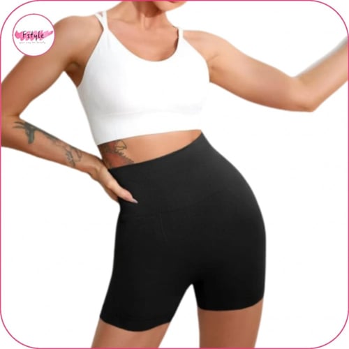 مشد شورت رياضي بخصر عالي