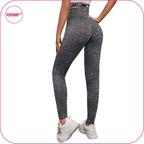 ليقنز رياضي بلون مميز وخصر عالي