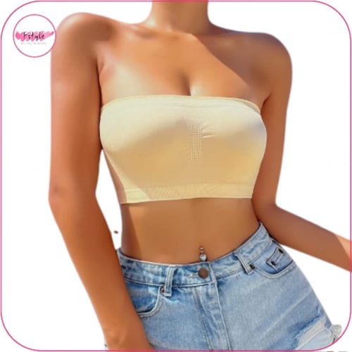 حمالة صدر ضاغطة بدون حمالات بيج