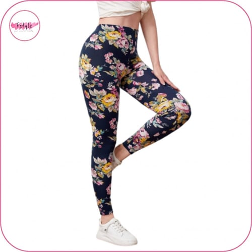 ليقنز بخصر عالي بتصميم الازهار