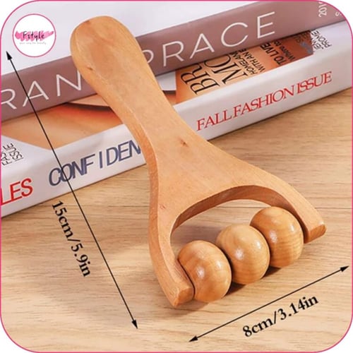 أداة التدليك من الخشب الطبيعي بحلقات قابلة للدوران...