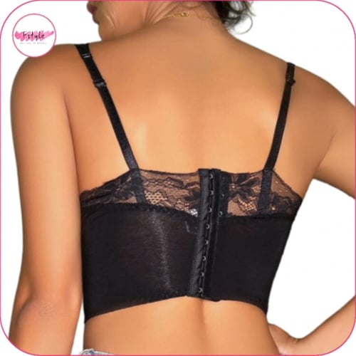 حمالة صدر بتصميم متقاطع من الامام اسود