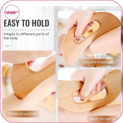 أداة التدليك من الخشب الطبيعي متعددة الاستخدامات