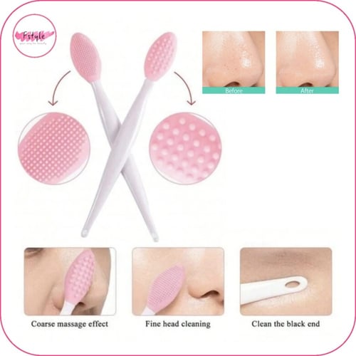 فرشاة من السيليكون لإزالة الرؤوس السوداء من الأنف...
