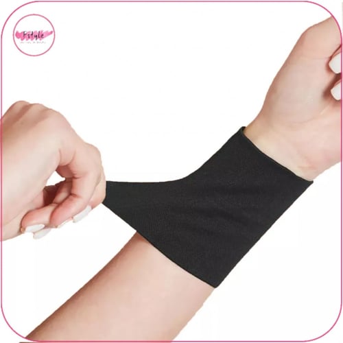 ربطة معصم رياضية اسود قطعتين