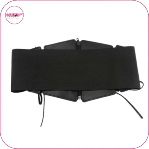 حزام خصر عريض بسحاب ورباط من الجوانب