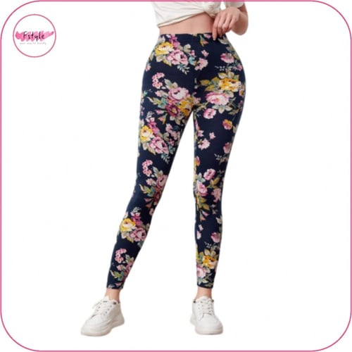 ليقنز بخصر عالي بتصميم الازهار