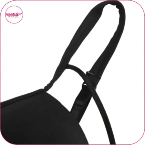 صدرية بوش اب بتصميم متقاطع اسود