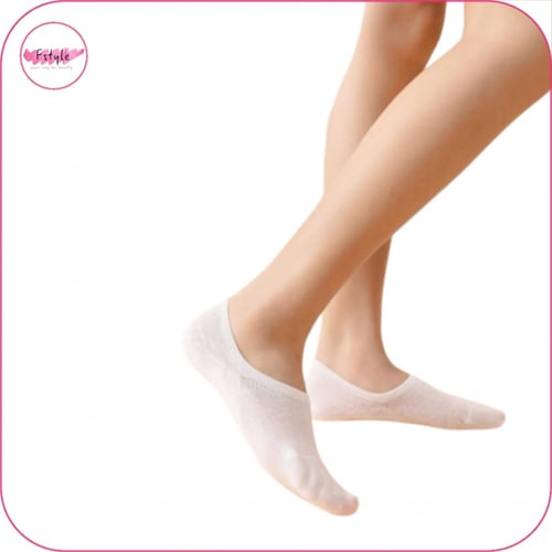 جوارب سادة ابيض مجموعة من 5 ازواج