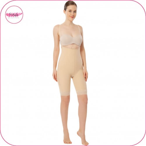 مشد كامل بتحكم سحاب لبعد عمليات شفط الدهون فوق الر...