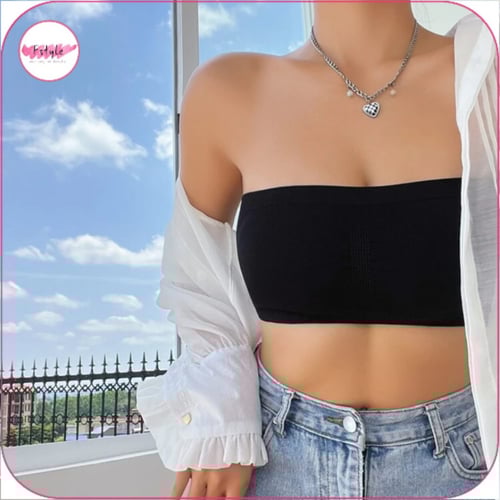 حمالة صدر ضاغطة بدون حمالات اسود