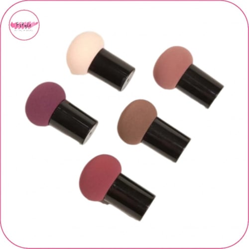 مجموعة 5 قطع اسفنجة منفوشة بشكل رأس الفطر