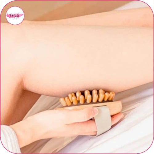 أداة التدليك من الخشب الطبيعي لإزالة السيلوليت