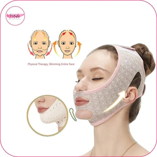 حزام الوجه وشد ترهل الذقن رمادي فاتح