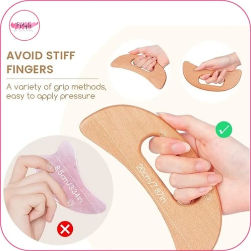 أداة التدليك من الخشب الطبيعي متعددة الاستخدامات