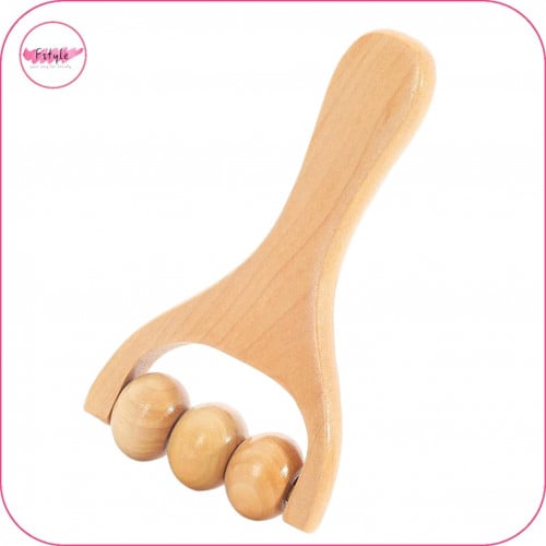 أداة التدليك من الخشب الطبيعي بحلقات قابلة للدوران...