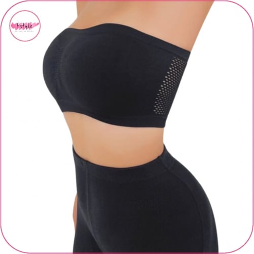 حمالة صدر ضاغطة بدون حمالات اسود