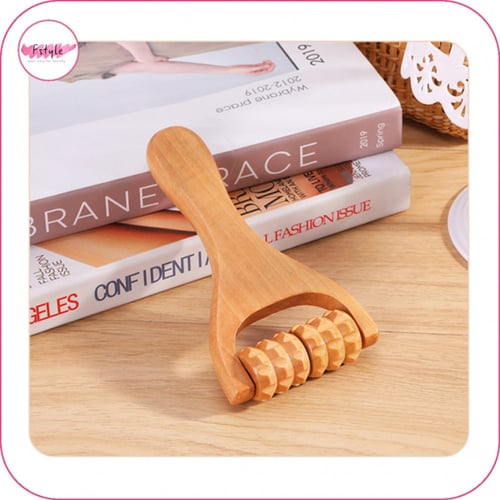 أداة التدليك من الخشب الطبيعي بحلقات قابلة للدوران...