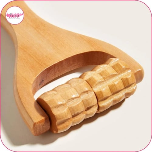 أداة التدليك من الخشب الطبيعي بحلقات قابلة للدوران...