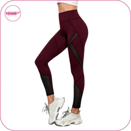 ليقنز بخصر عريض وتداخل شبكي عودي