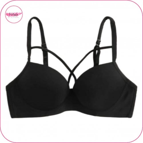 صدرية بوش اب بتصميم متقاطع اسود