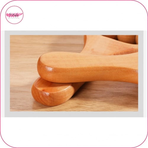 أداة التدليك من الخشب الطبيعي بحلقات قابلة للدوران...