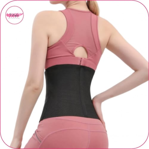 مشد خصر رياضي شبكي من الظهر