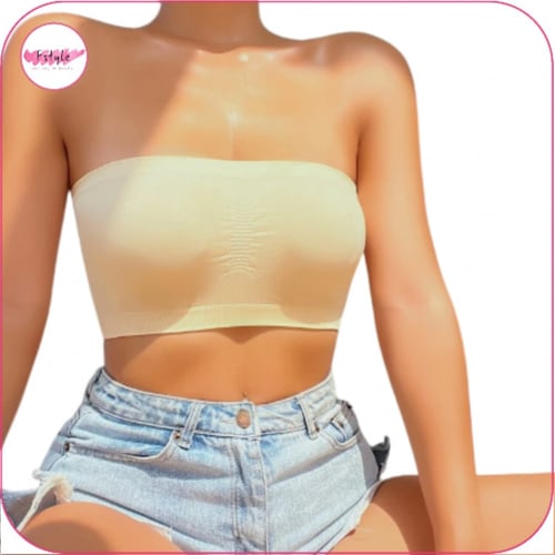 حمالة صدر ضاغطة بدون حمالات بيج