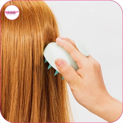 فرشاة تدليك من السيليكون لفروه شعر الرأس