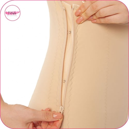 مشد كامل بتحكم سحاب لبعد عمليات شفط الدهون فوق الر...