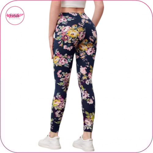 ليقنز بخصر عالي بتصميم الازهار