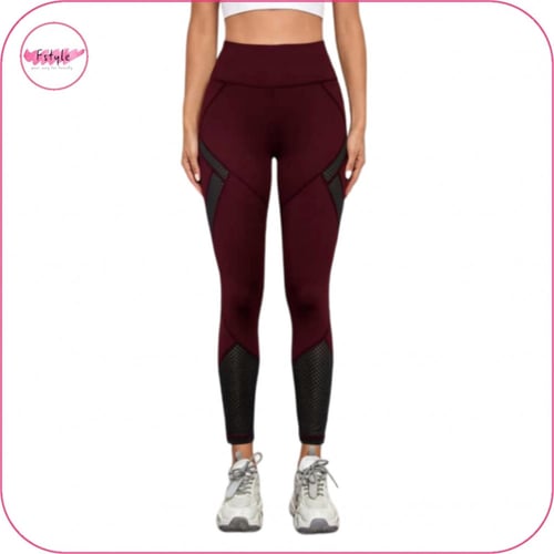 ليقنز بخصر عريض وتداخل شبكي عودي