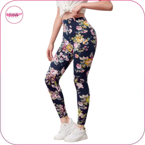 ليقنز بخصر عالي بتصميم الازهار