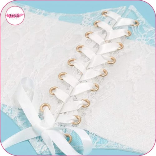 حزام خصر مزخرف بتصميم الأزهار و رباط امامي