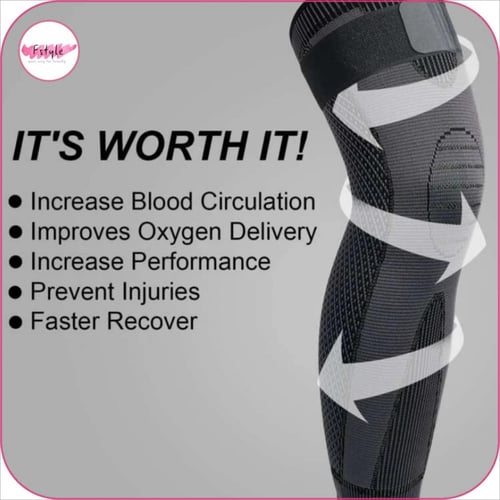 مشد دعم الركبة بتحكم عالي قطعة واحدة